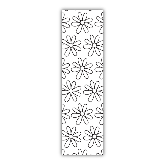 Stacked Daisy Pattern Coloring Bookmark