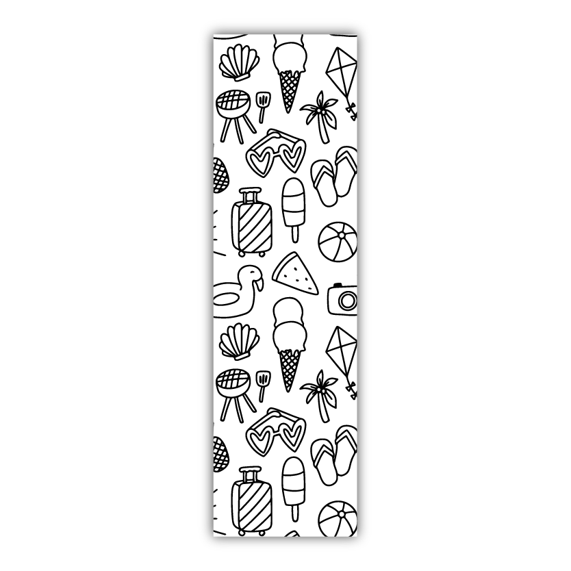 Summer Pattern Coloring Bookmark