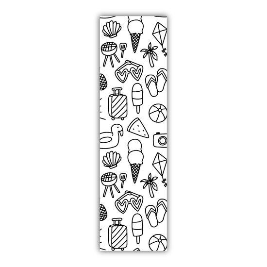 Summer Pattern Coloring Bookmark