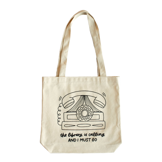 The Library Is Calling Tote Bag