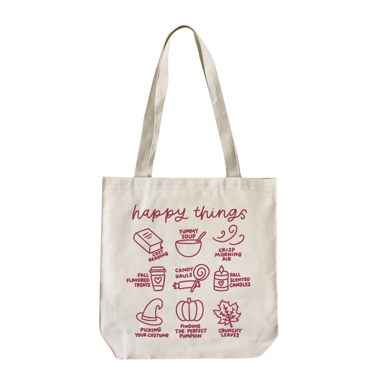 Fall Happy Things Tote Bag