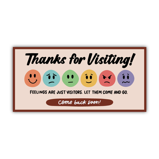 Thanks for Visiting Feelings Sticker