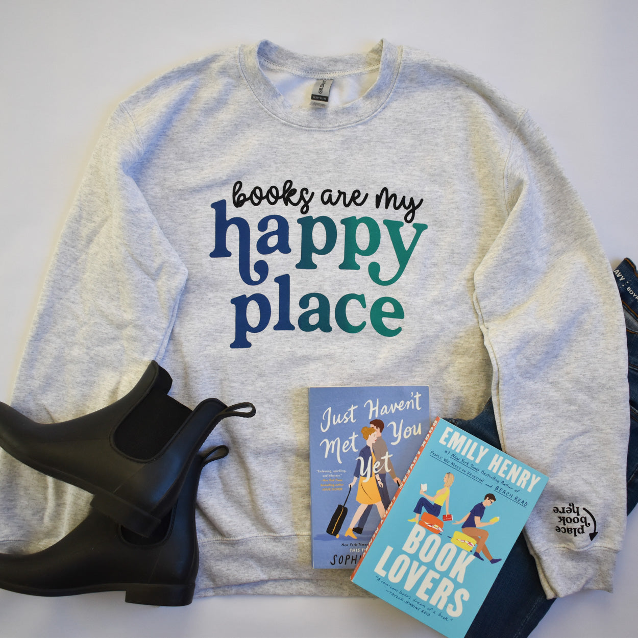 PREORDER Books Are My Happy Place Sweatshirt (Ships in 1-2 Weeks)