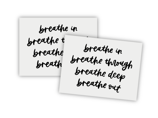 Breathe in Breathe Out Temporary Tattoos (Set of 2)