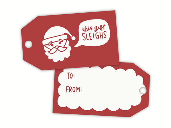 This Gift Sleighs Gift Tags
