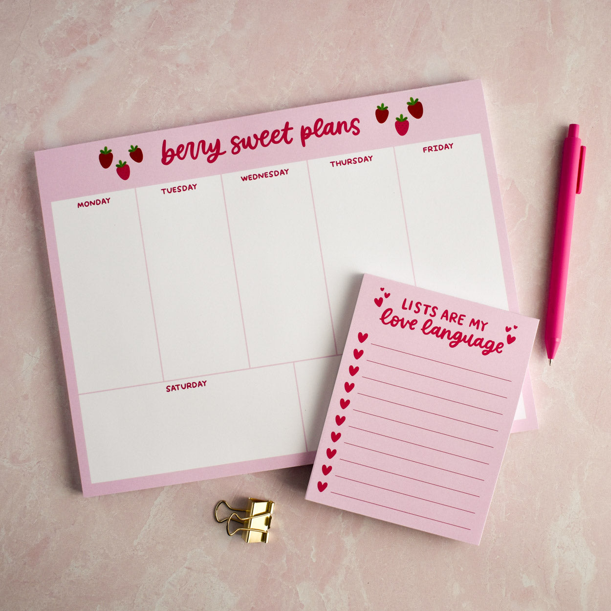Berry Sweet Plans Weekly Notepad