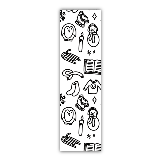Color-It-In Winter Pattern Bookmark