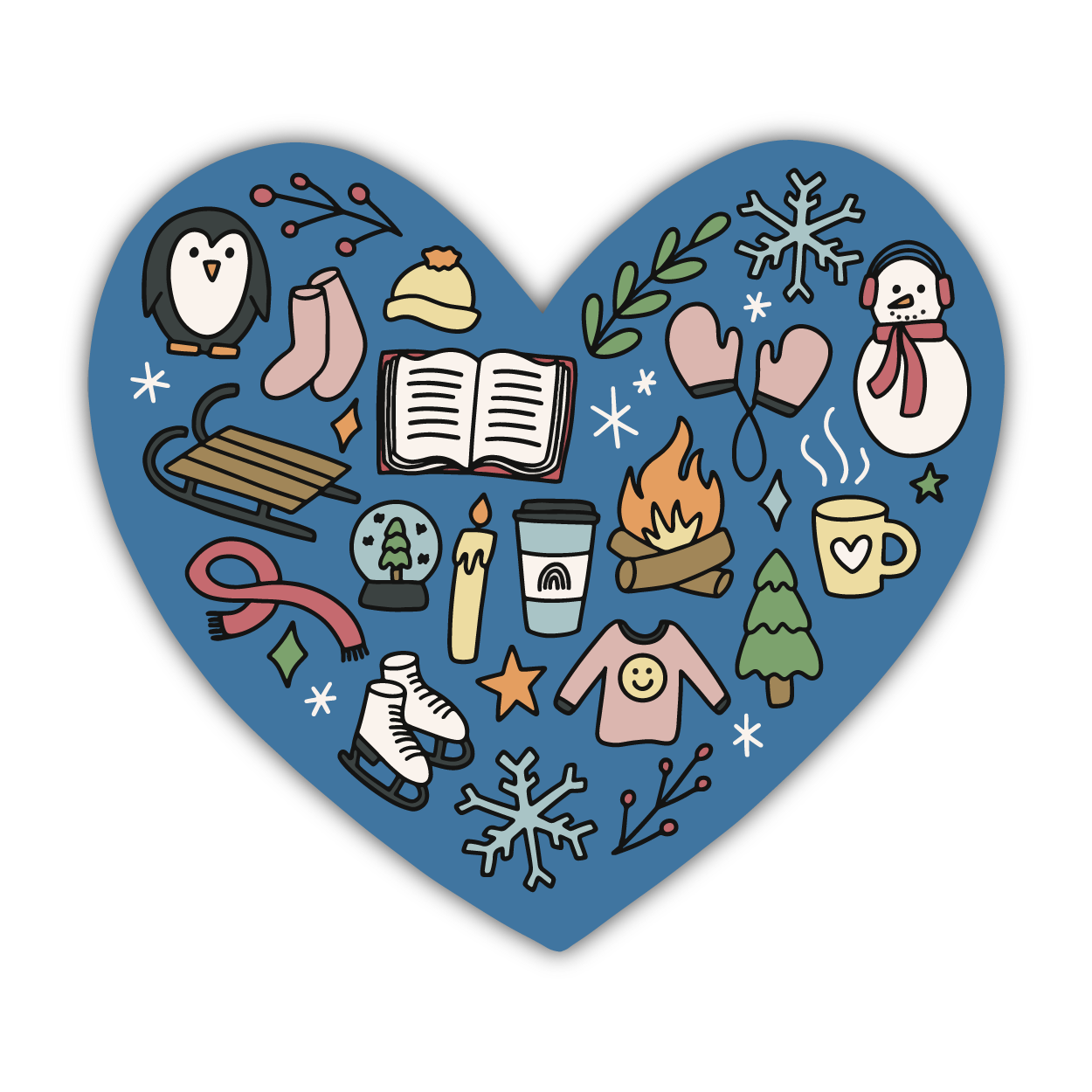 Winter Heart Sticker