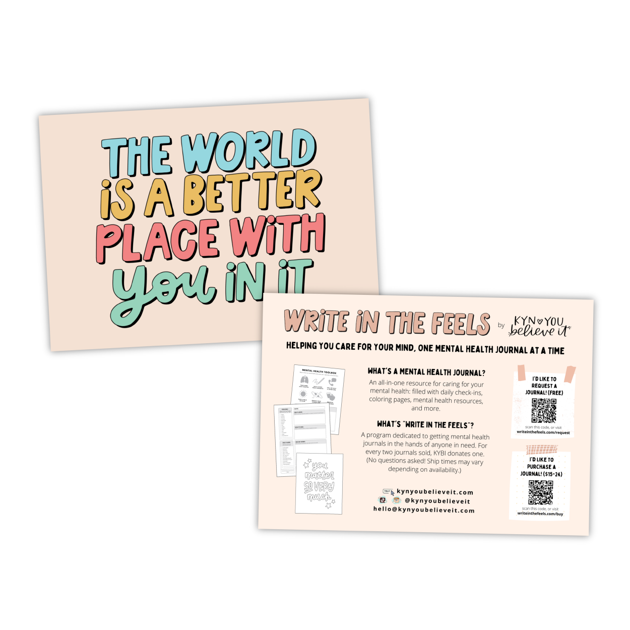 Write In The Feels: Info Postcards (Pack of 10)