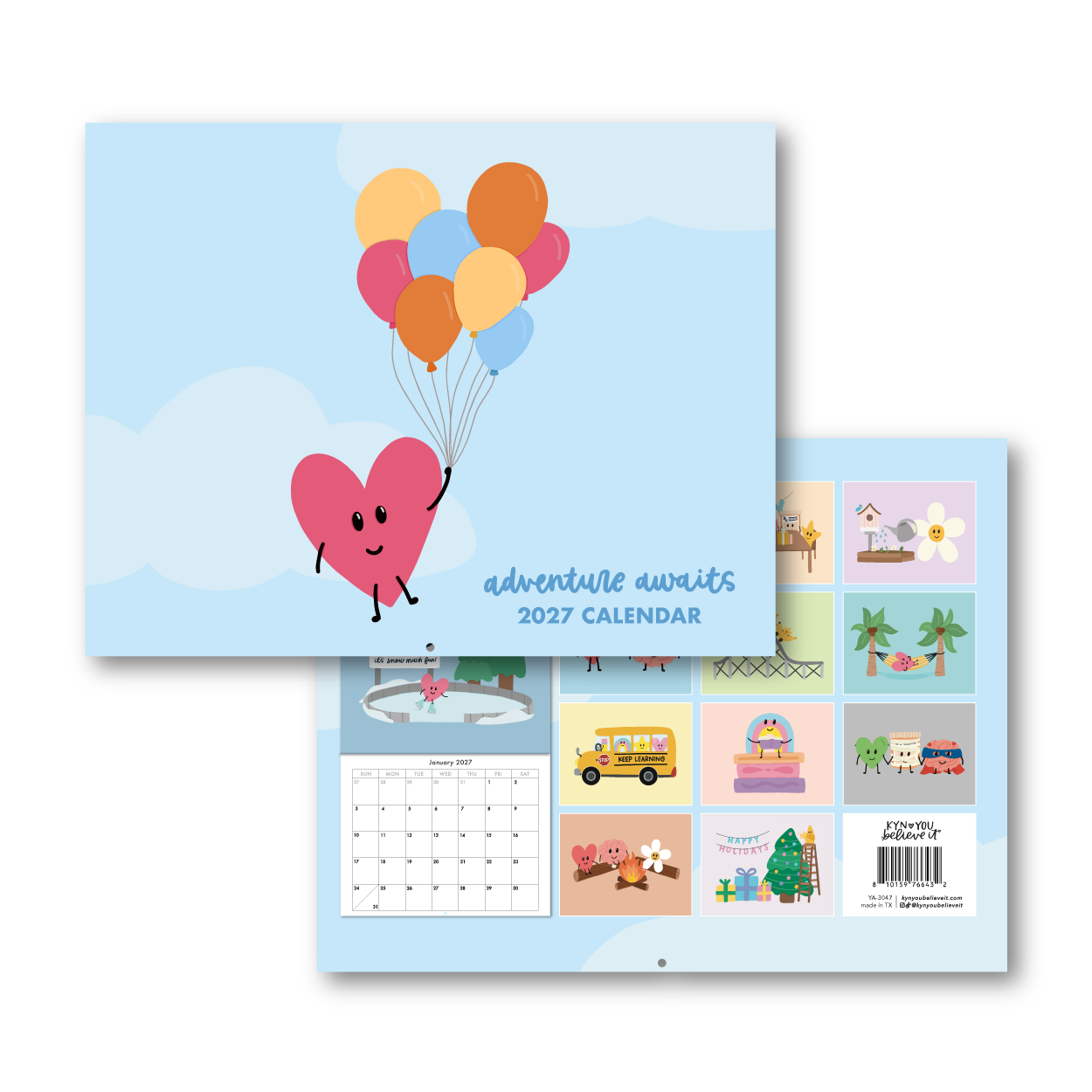 Adventure Awaits 2027 Wall Calendar