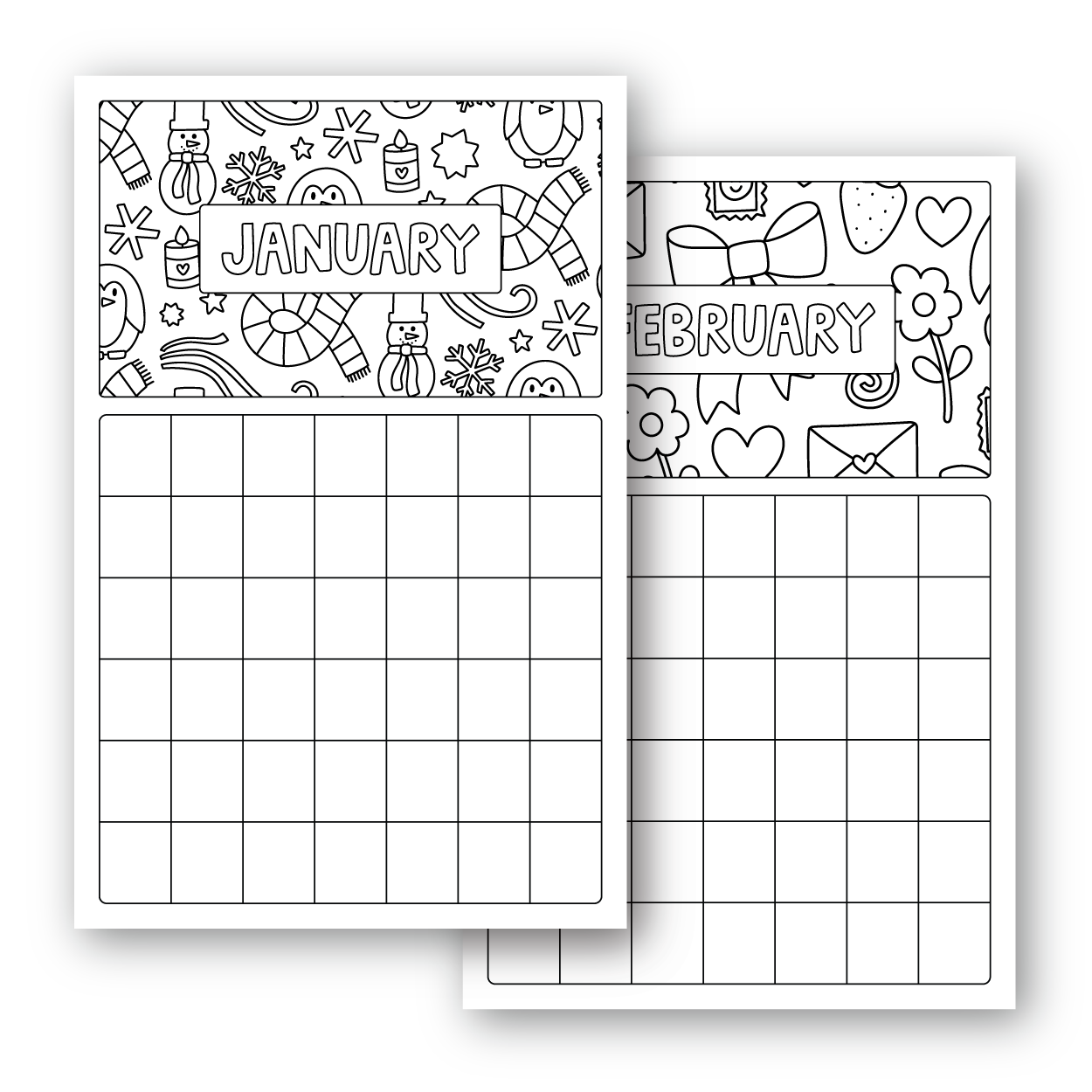 Color Your Year Calendar (Undated)