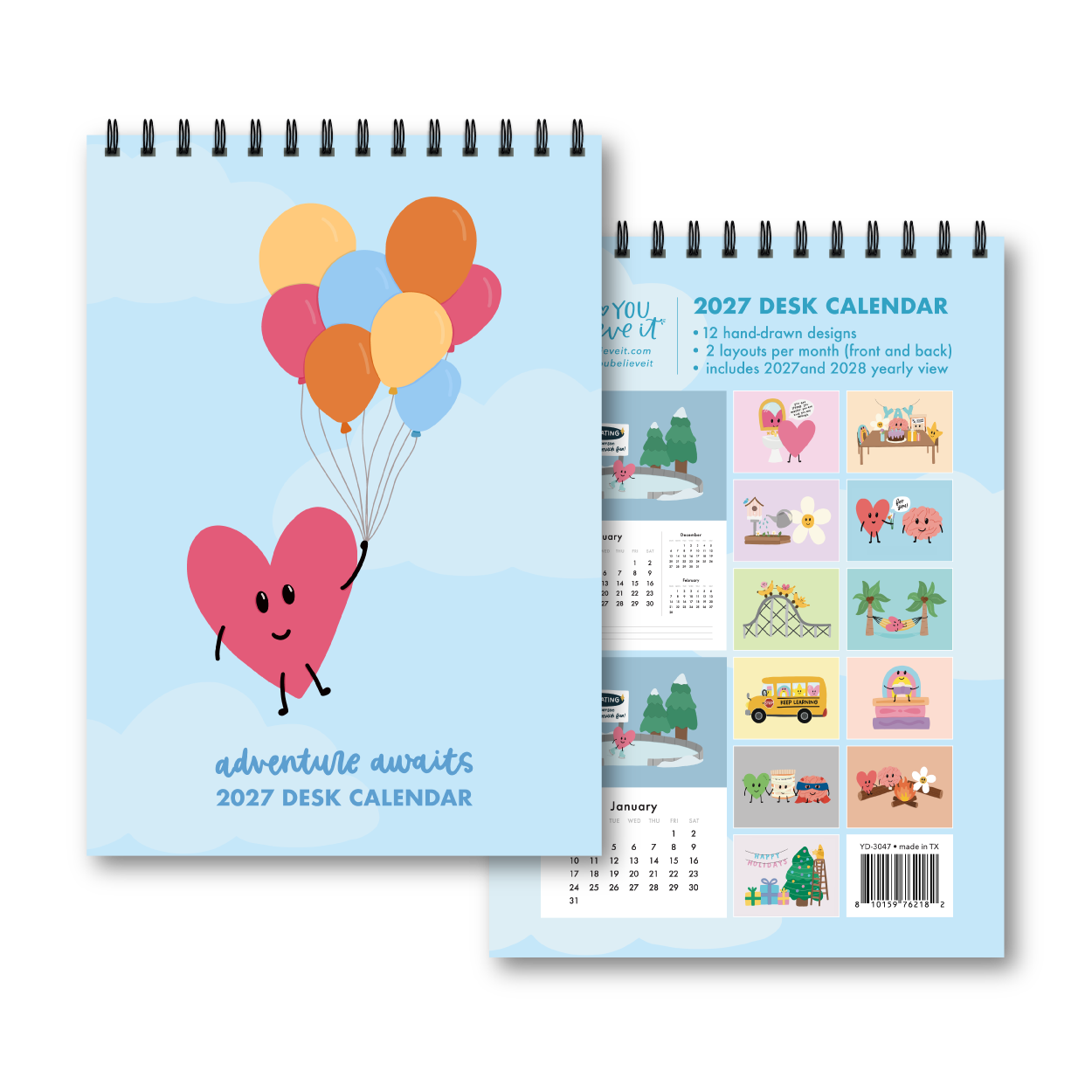 Adventure Awaits 2027 Desk Calendar