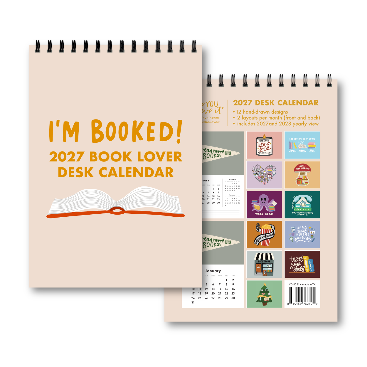 Book Lover 2027 Desk Calendar