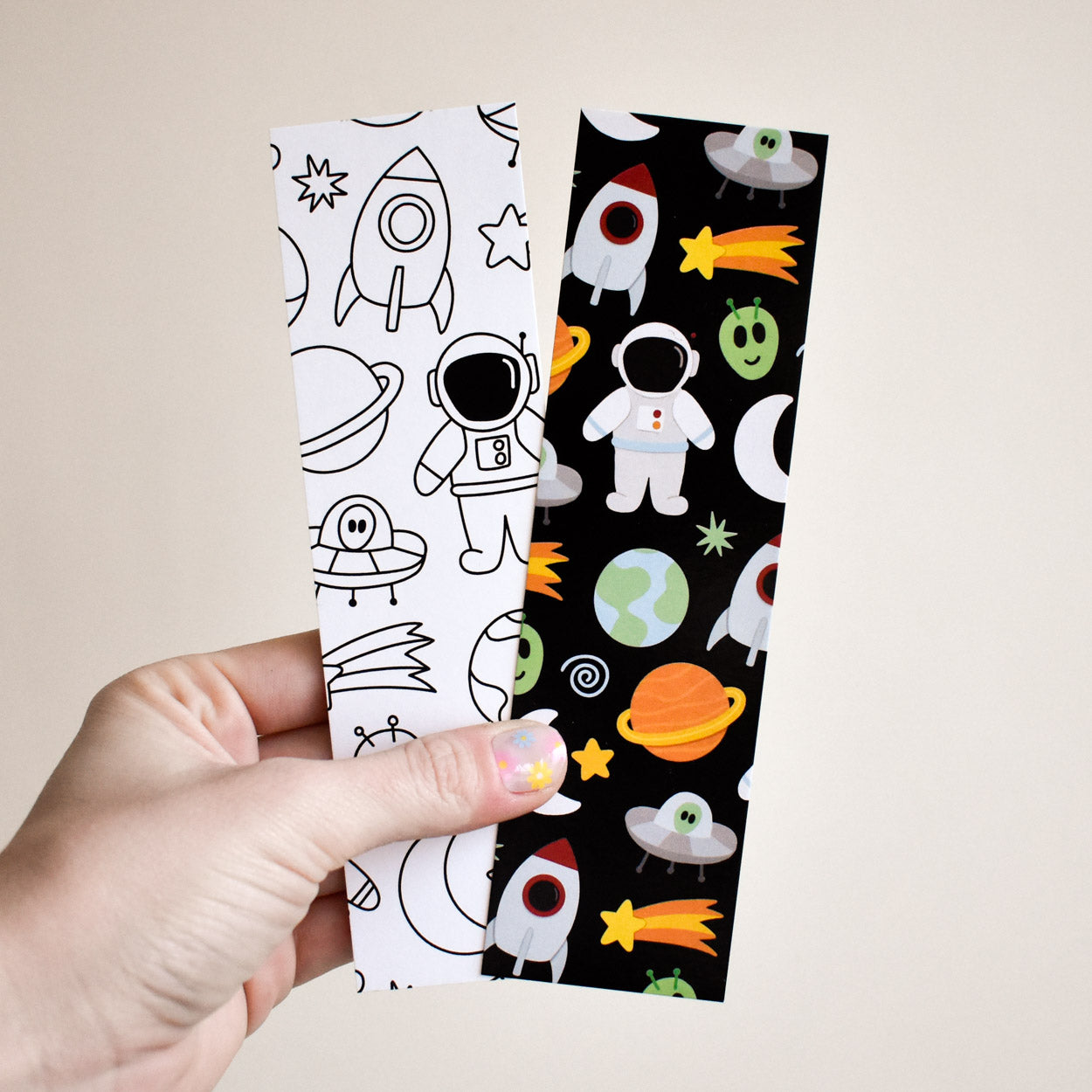 Outerspace Coloring Bookmark