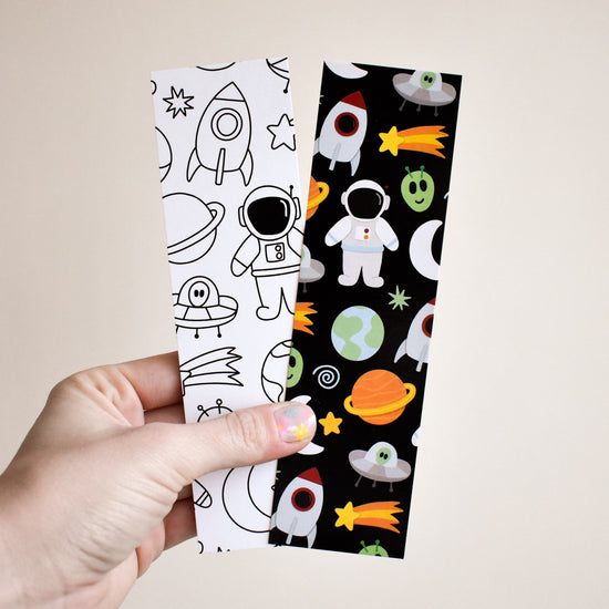 Outerspace Coloring Bookmark
