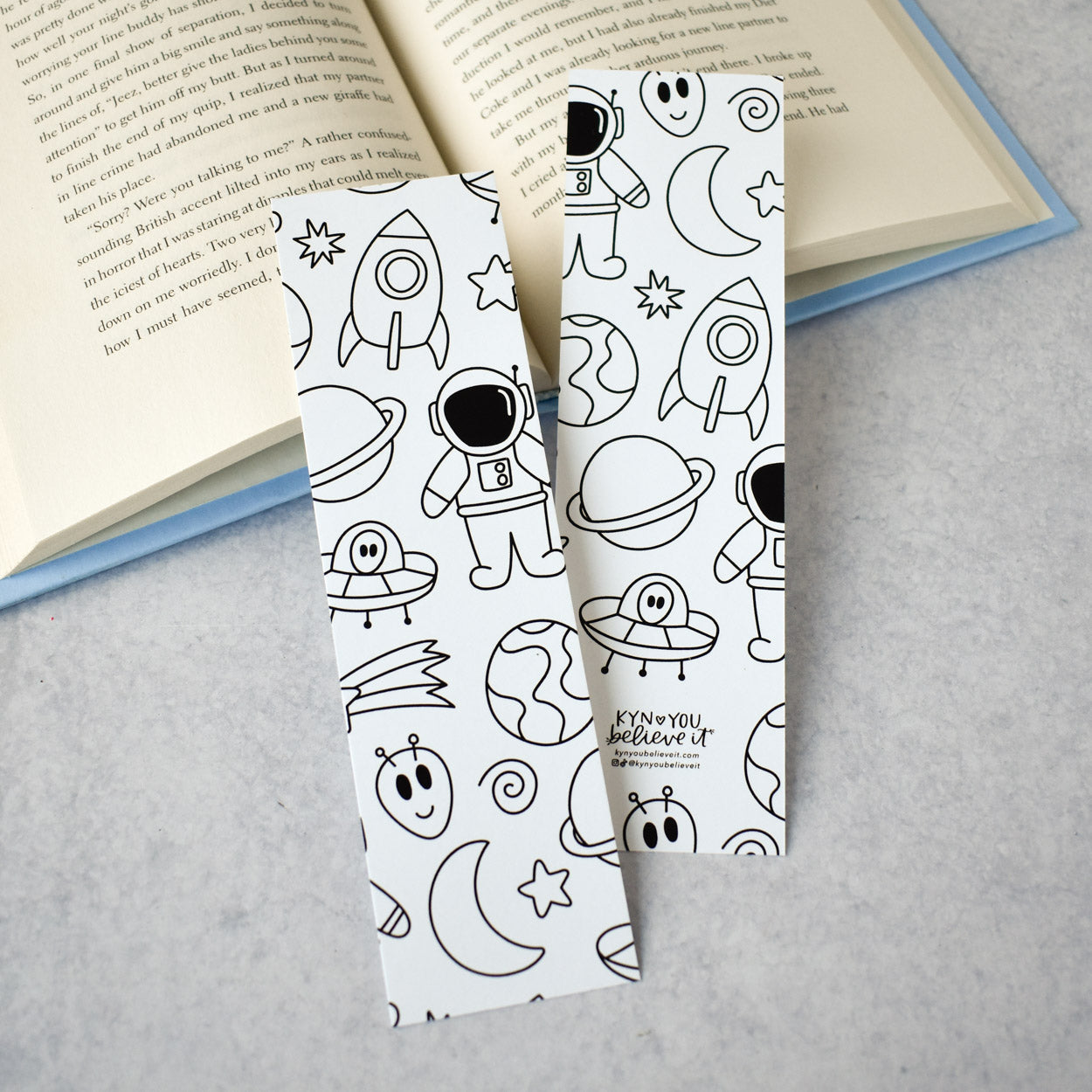 Outerspace Coloring Bookmark