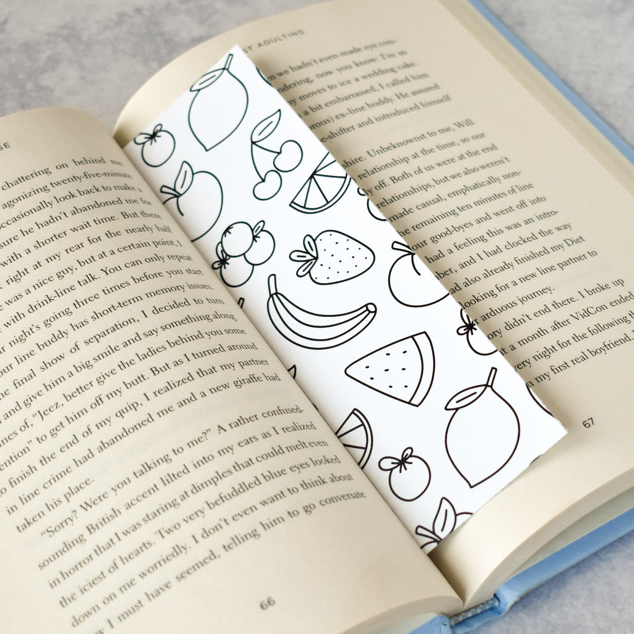Fruit Medley Coloring Bookmark