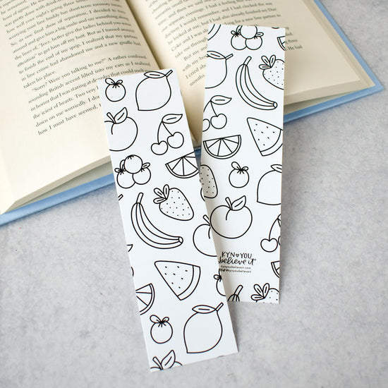 Fruit Medley Coloring Bookmark