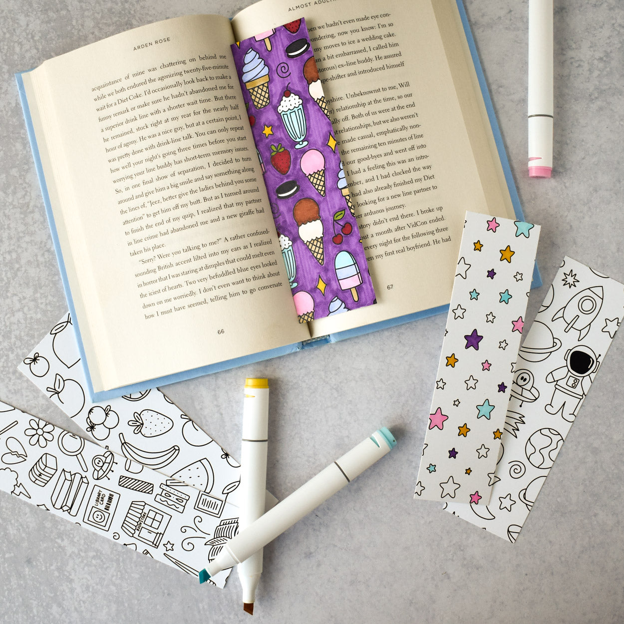 Fruit Medley Coloring Bookmark