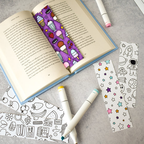 Outerspace Coloring Bookmark