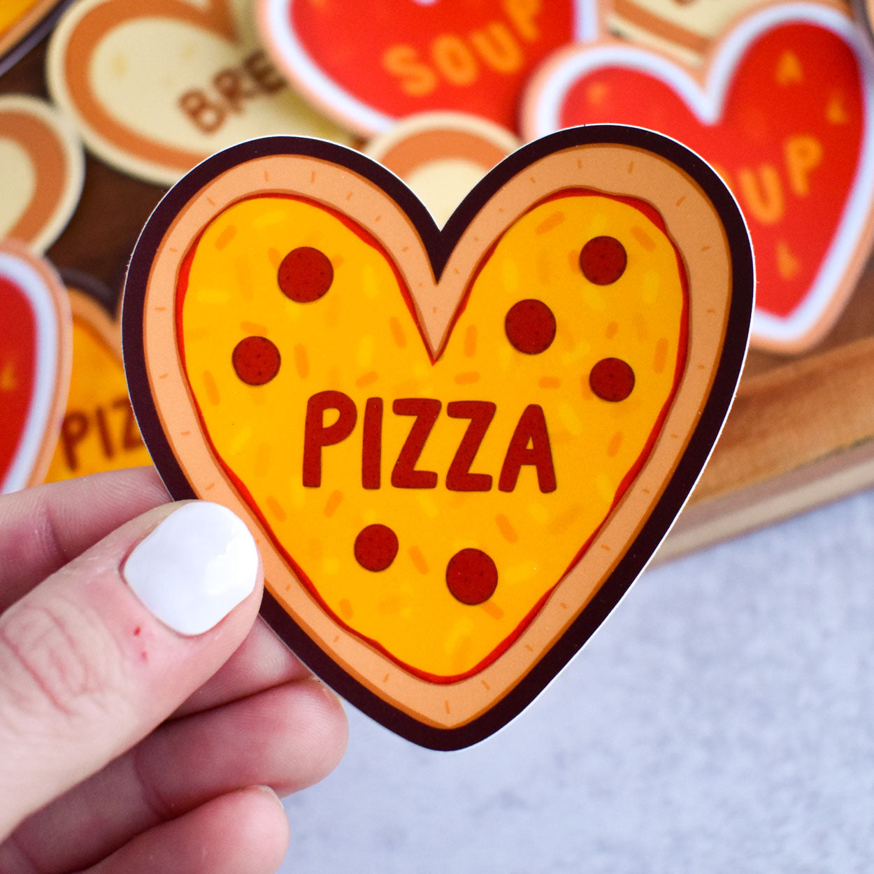 Pizza Heart Sticker