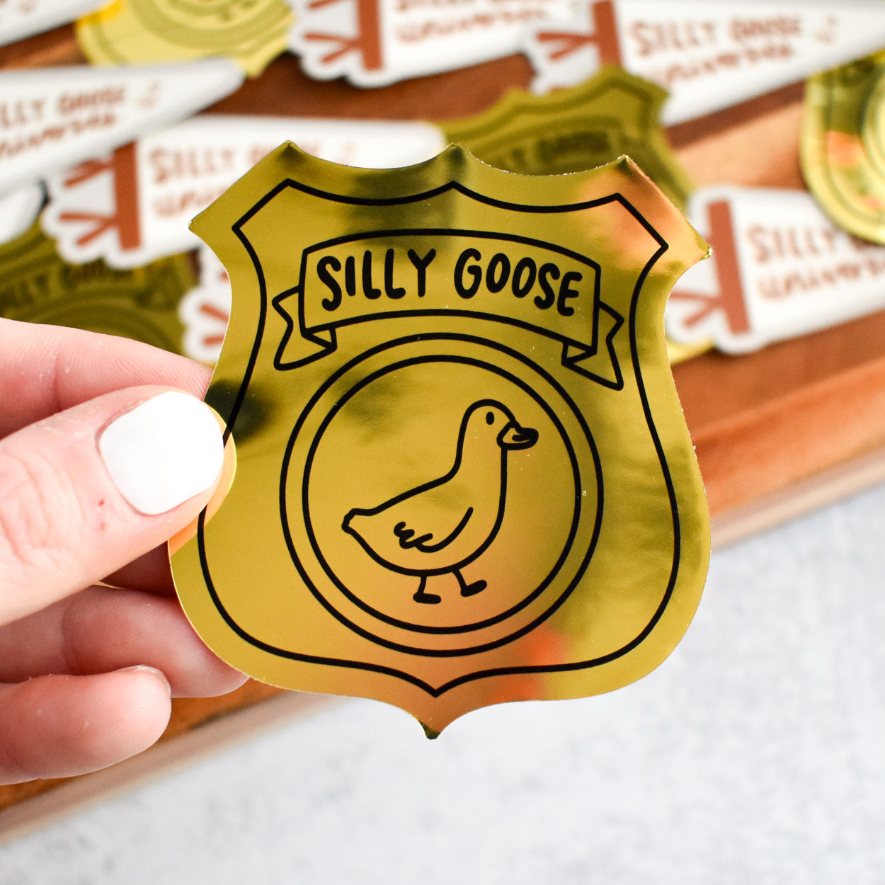 Silly Goose Badge Sticker