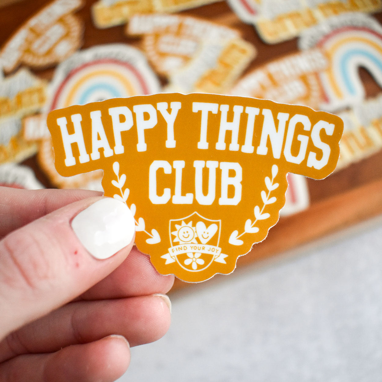 Happy Things Club Sticker