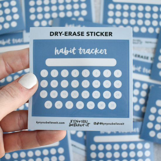 Monthly Habit Tracker Dry Erase Sticker