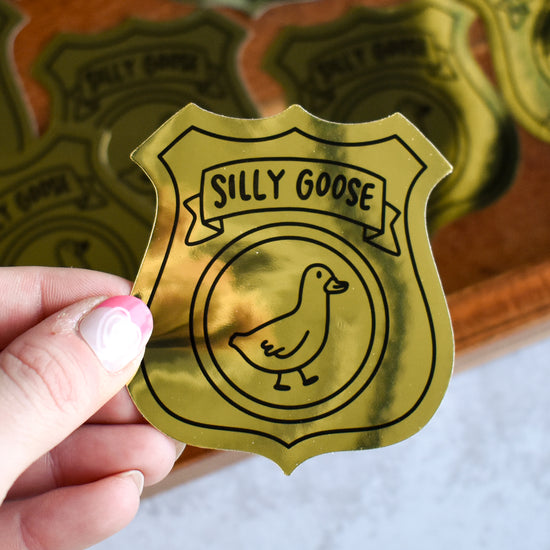 Silly Goose Badge Sticker