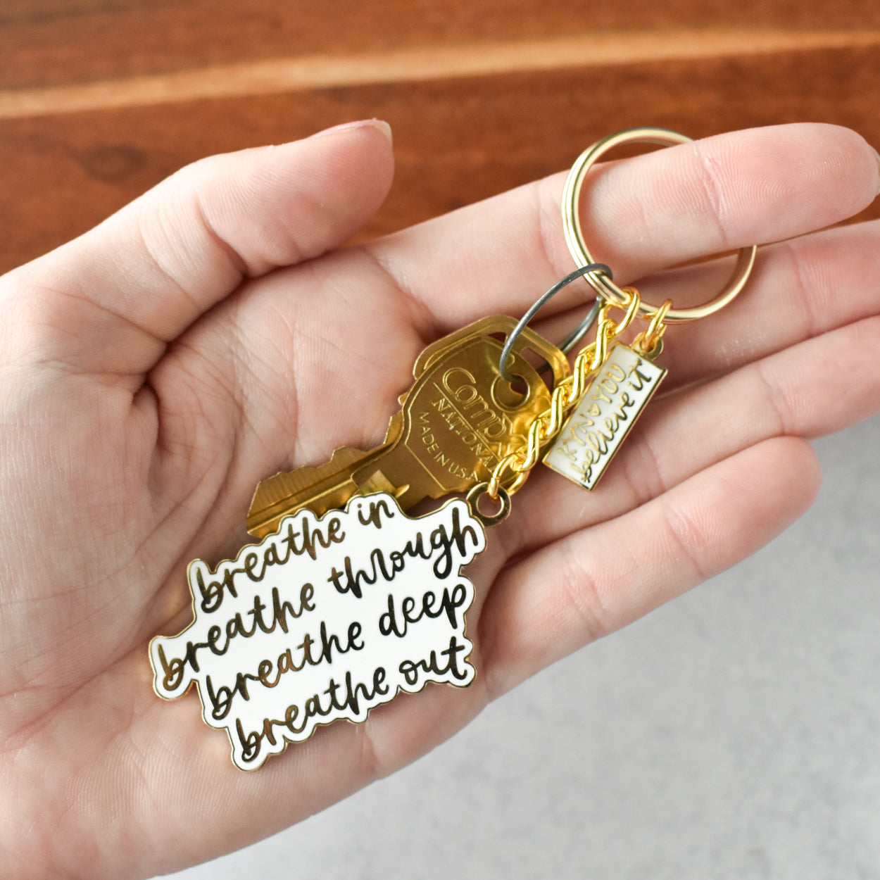 Breathe In Breathe Out Keychain