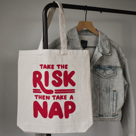 Take The Risk Take A Nap Tote Bag