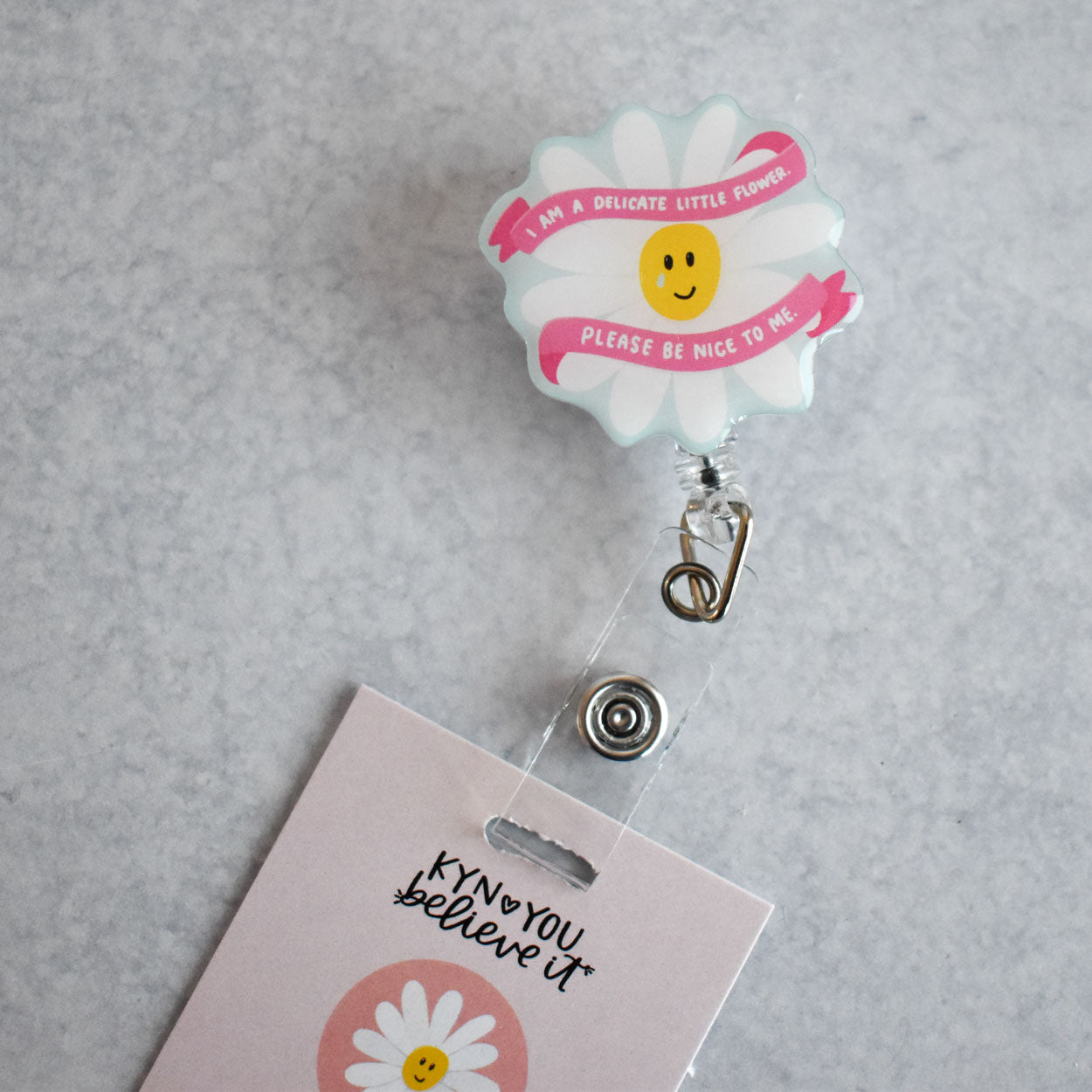 Delicate Flower Badge Reel