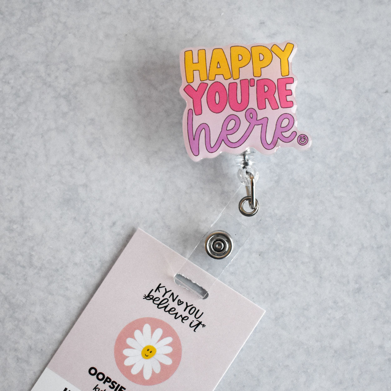 Happy You're Here Badge Reel