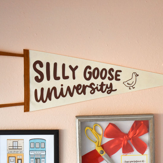 Silly Goose University Pennant Flag