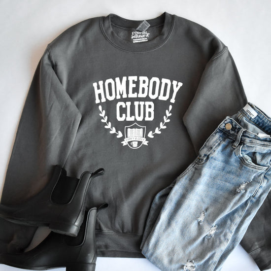 Homebody Club Sweatshirt (Charcoal)