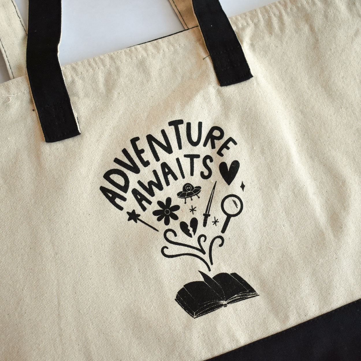 Adventure Awaits Zipper Tote Bag