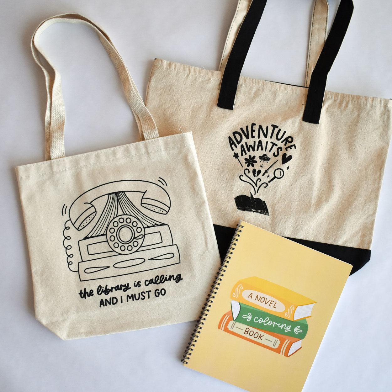 The Library Is Calling Tote Bag