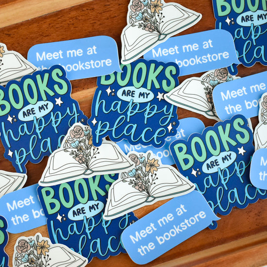 Books Are My Happy Place Sticker