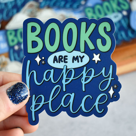 Books Are My Happy Place Sticker