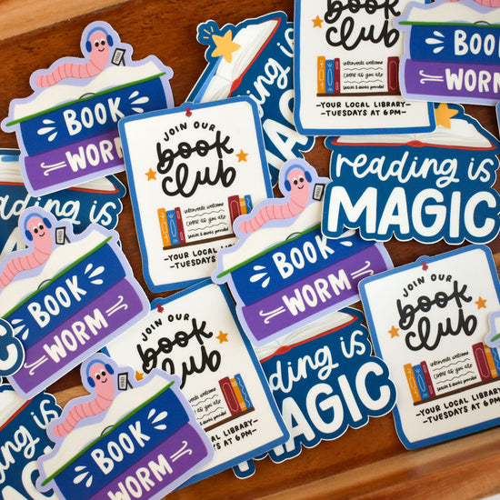 Book Club Flyer Sticker