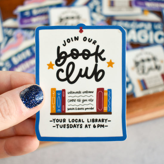 Book Club Flyer Sticker