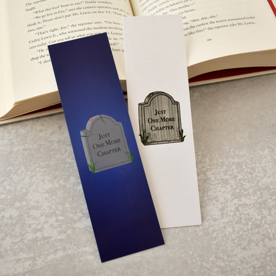 One More Chapter Gravestone Coloring Bookmark