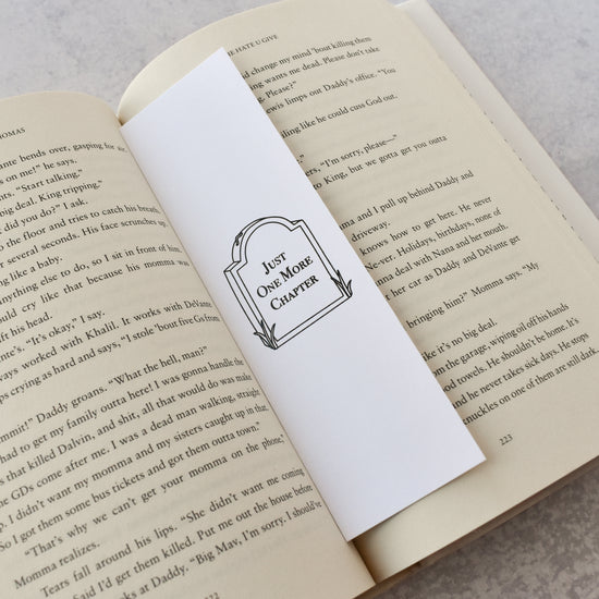 One More Chapter Gravestone Coloring Bookmark