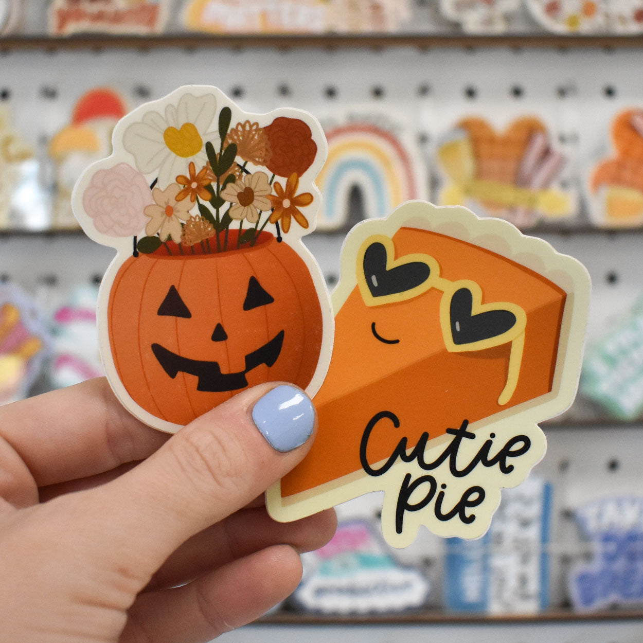 Floral Pumpkin Sticker