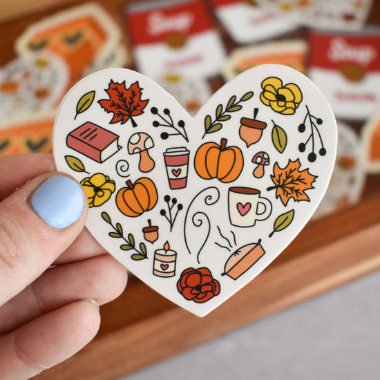 Fall Heart Sticker