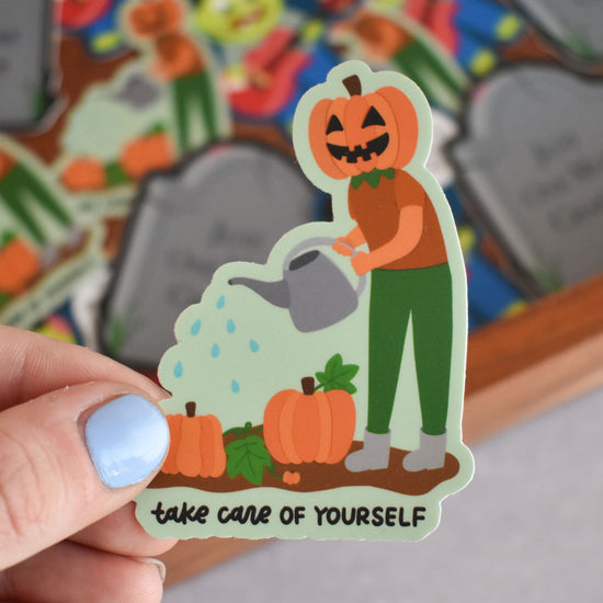 Take Care of Yourself Pumpkin Sticker