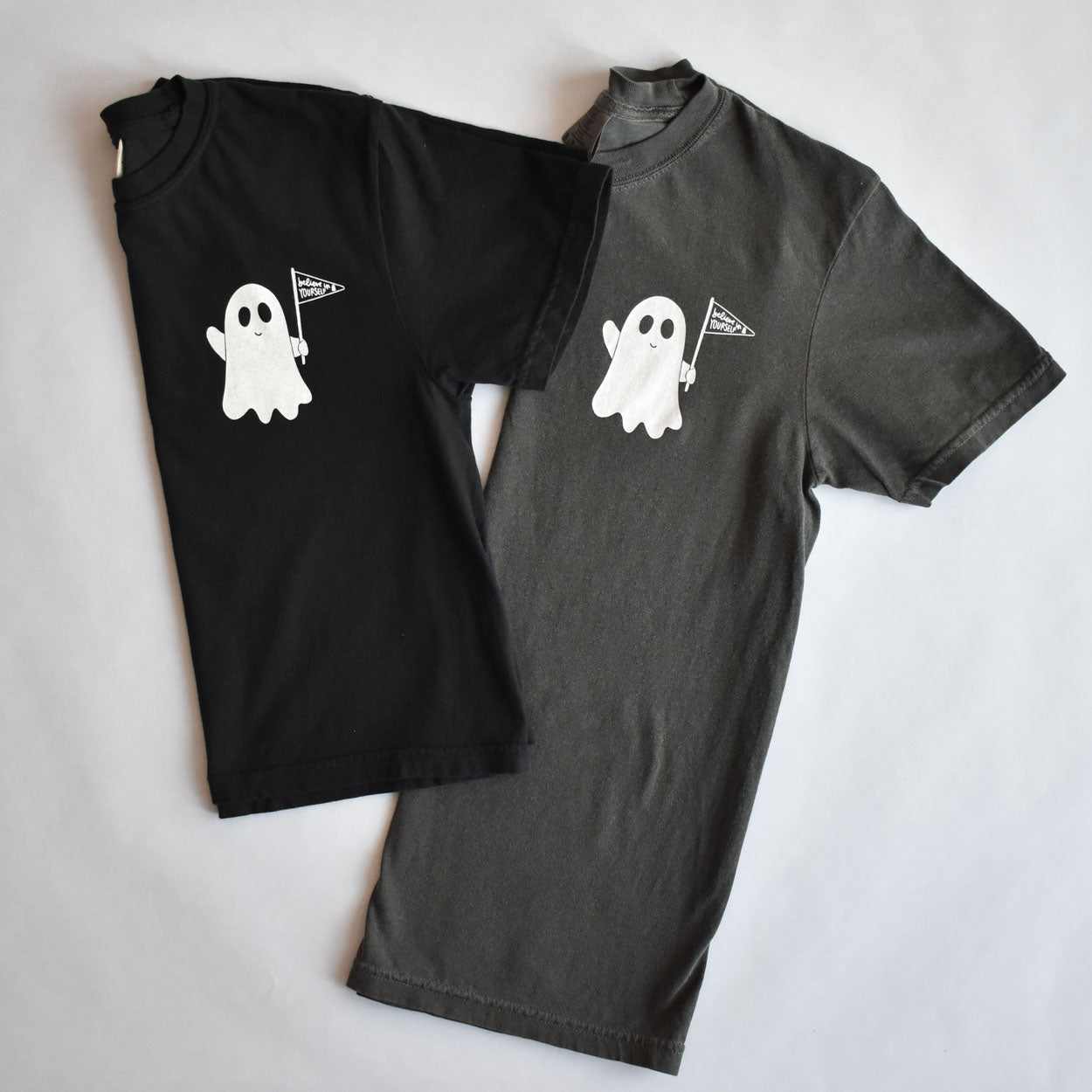 Believe In Yourself Ghost Cropped Tee (Black)