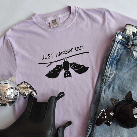 Just Hangin' Out Cropped Tee (Orchid)