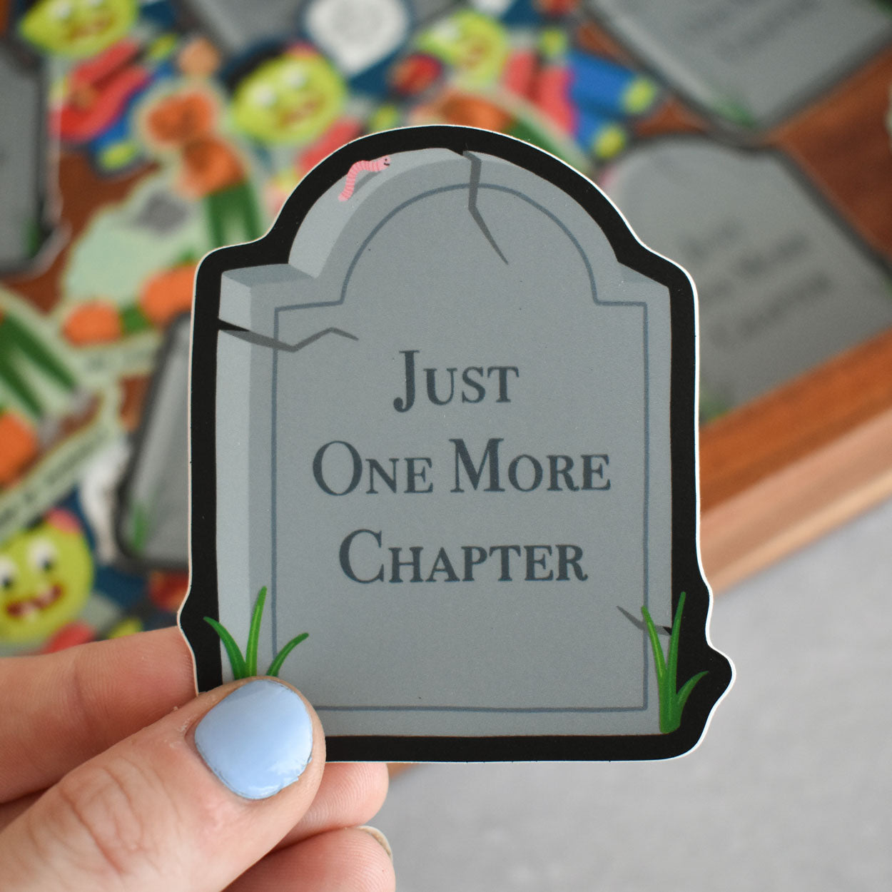 One More Chapter Gravestone Sticker