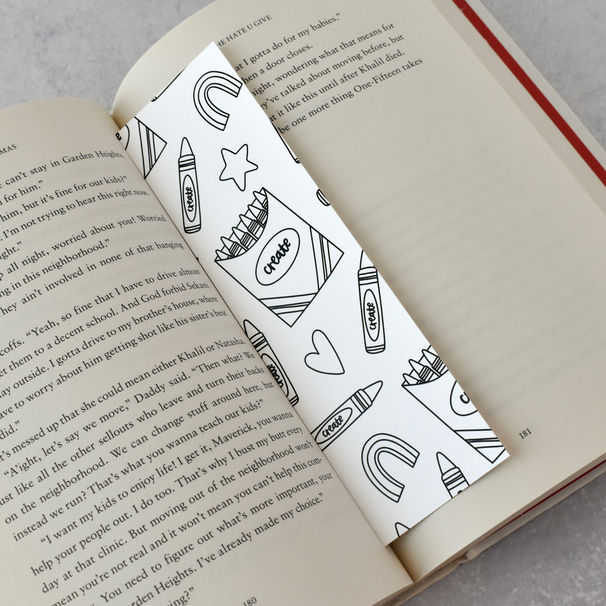 Crayon Pattern Coloring Bookmark